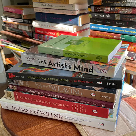 A stack of craft books