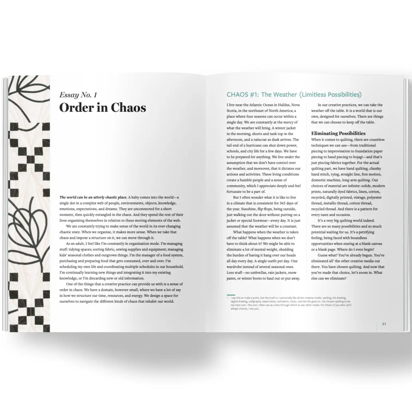 An essay titled Order in Chaos