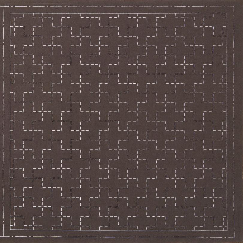 Plus printed on sashiko cloth