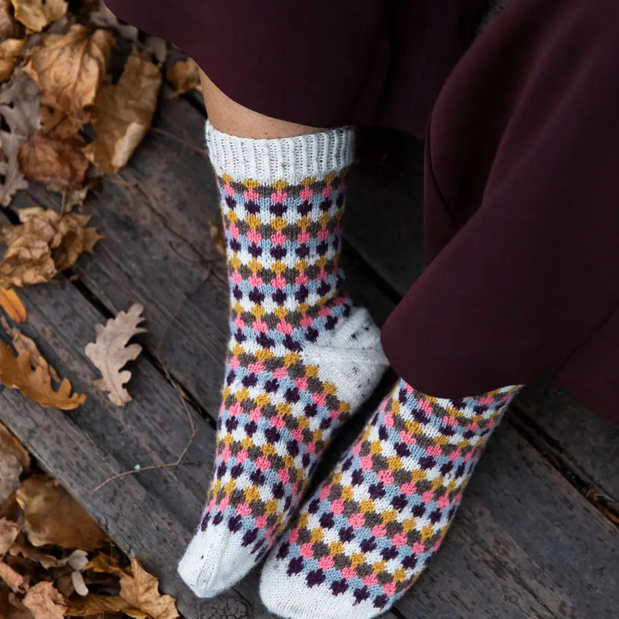 bright color work scrappy socks