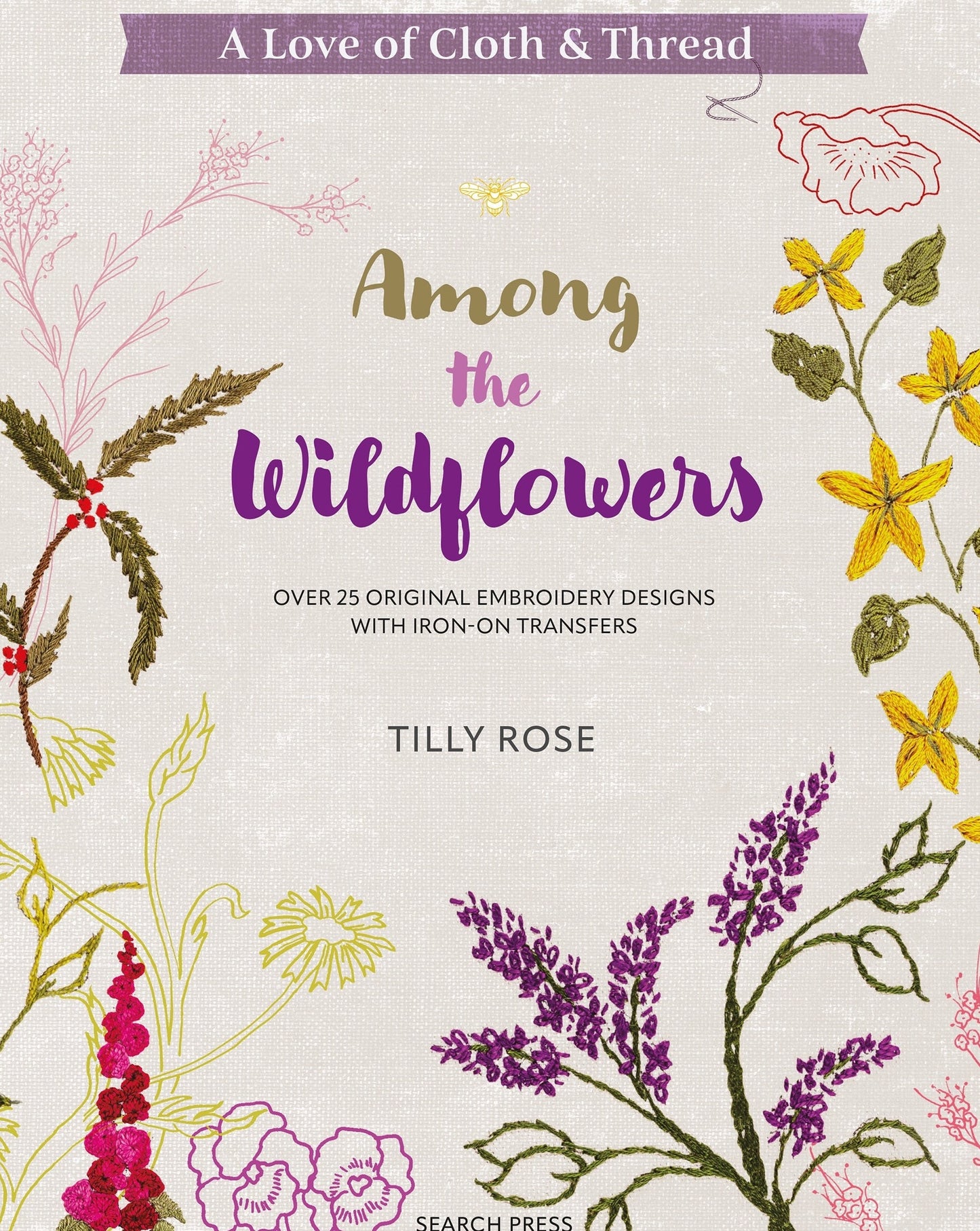 embroidered wildflowers