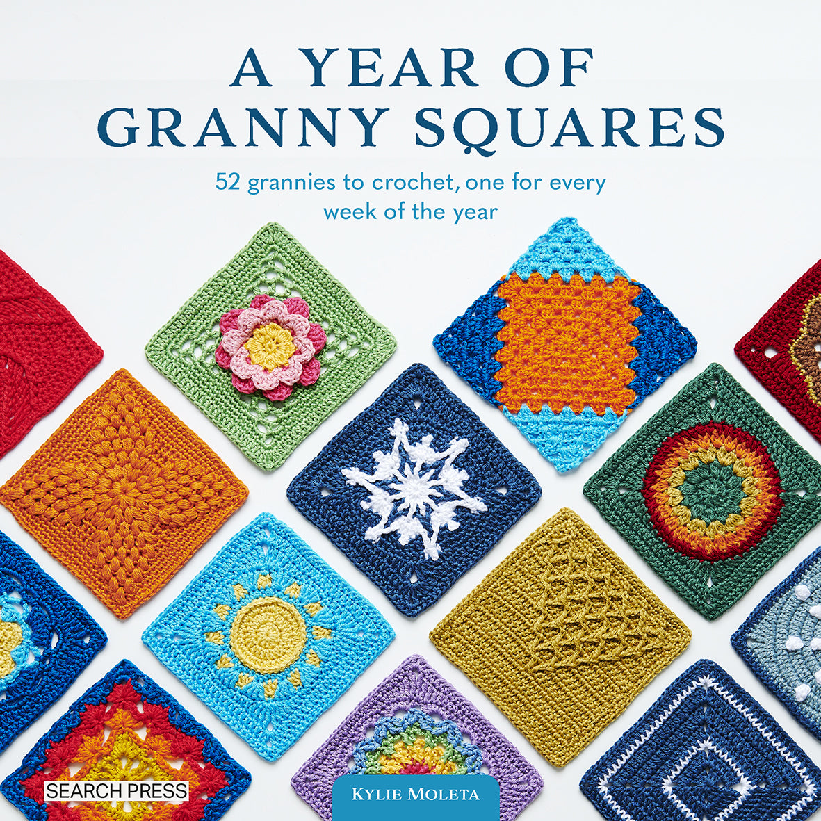 Examples of colorful crochet squares