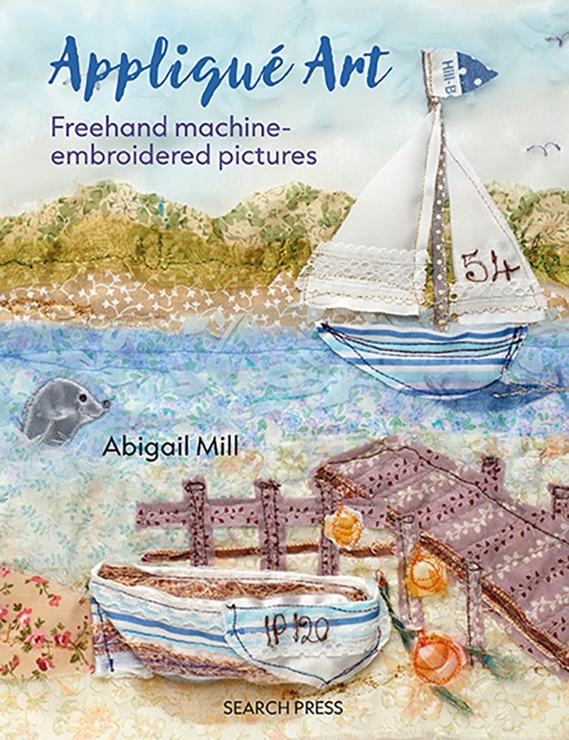 an applique seaside scene