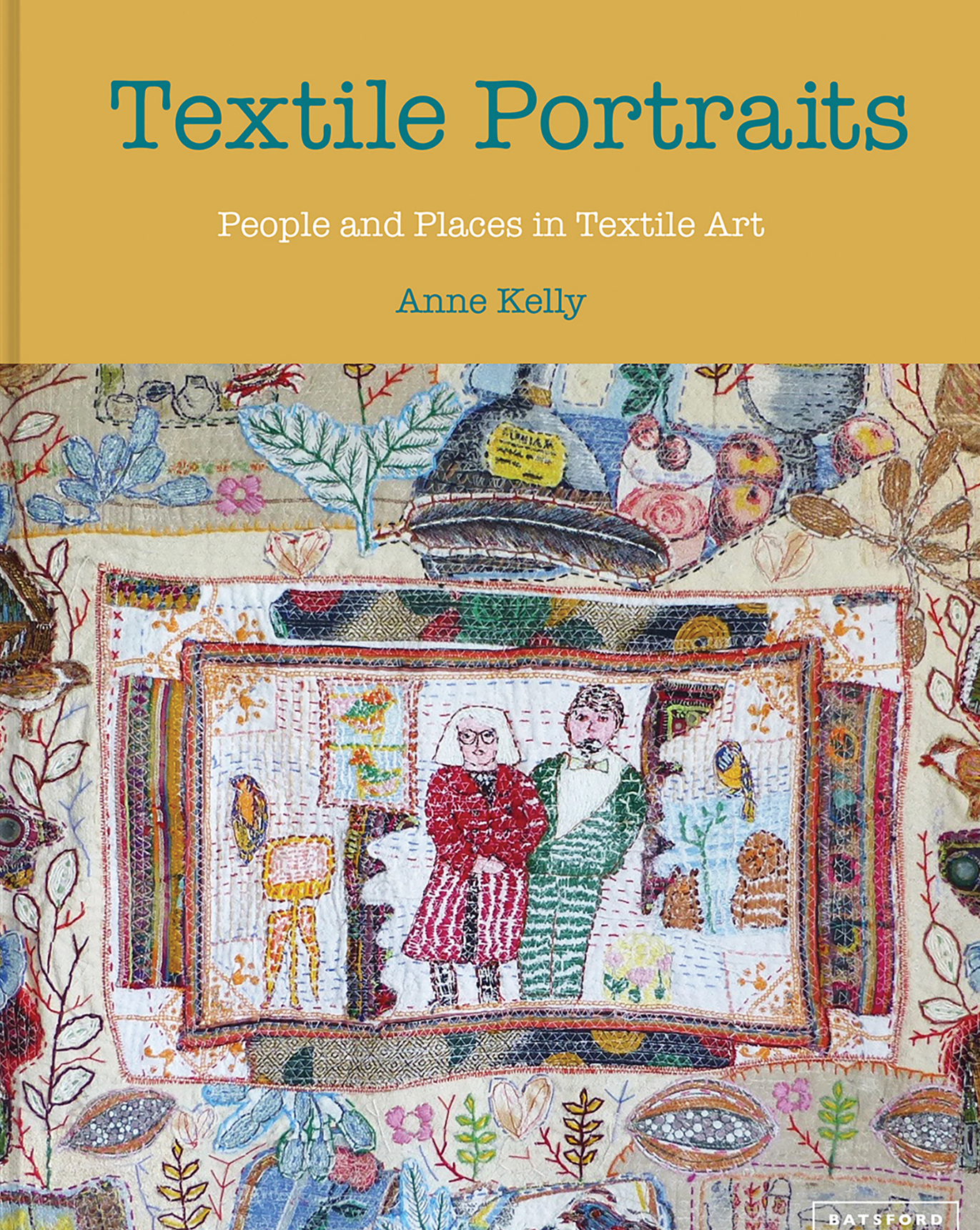 Textile art portrait