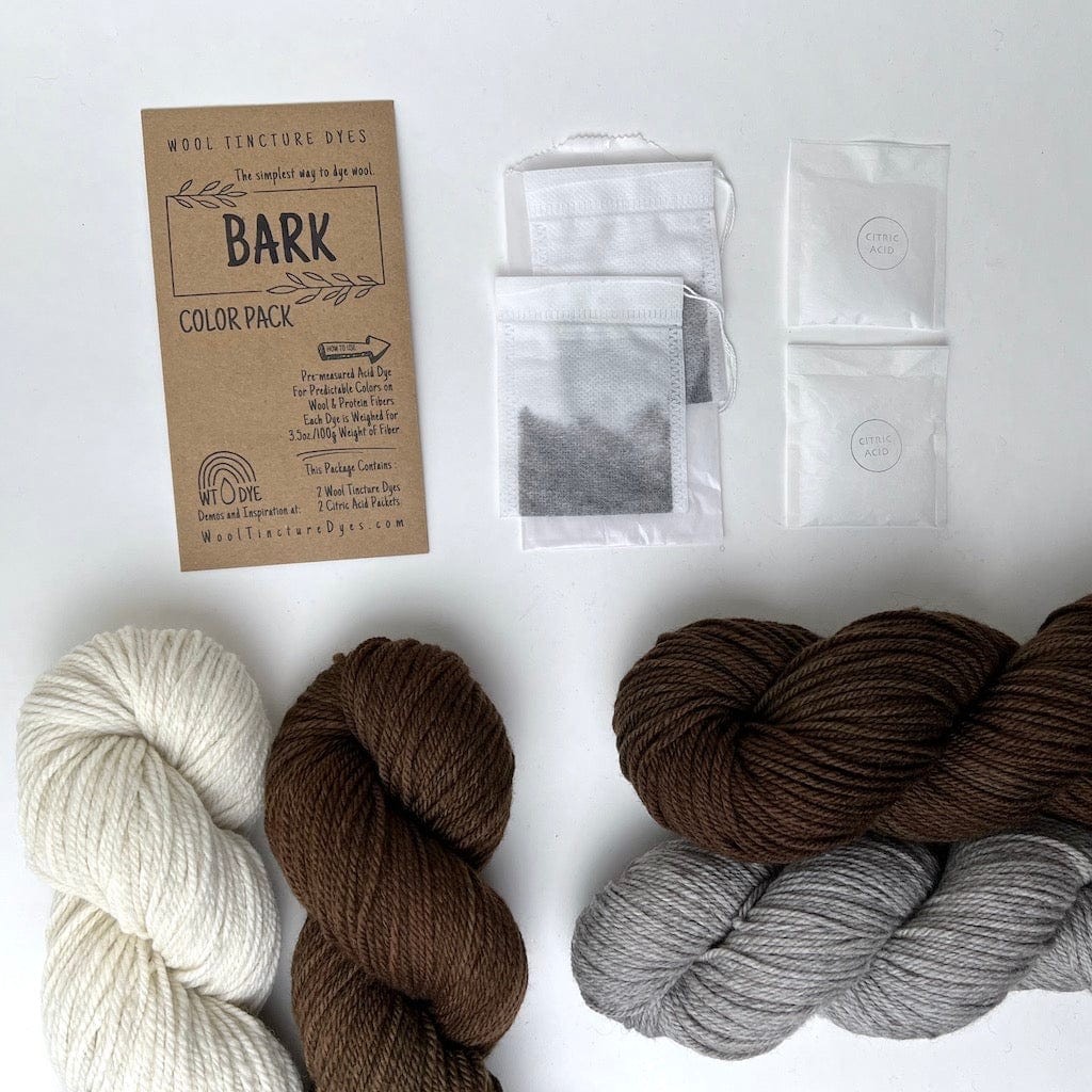 Wool Tincture Dyes - Dye Color Packet - Bark