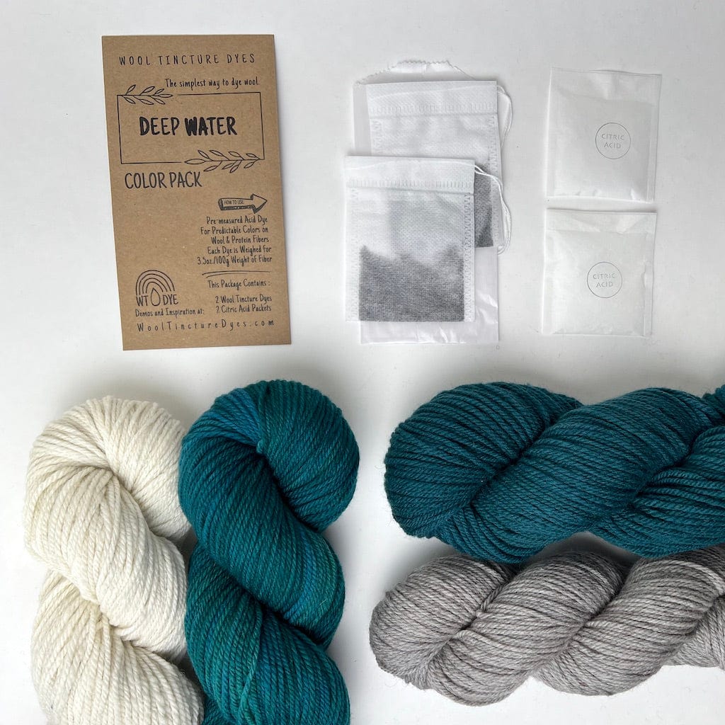 Wool Tincture Dyes - Dye Color Packet - Deep Water