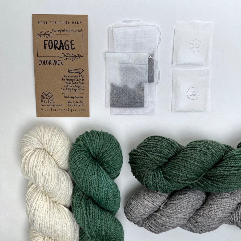 Wool Tincture Dyes - Dye Color Packet - Forage