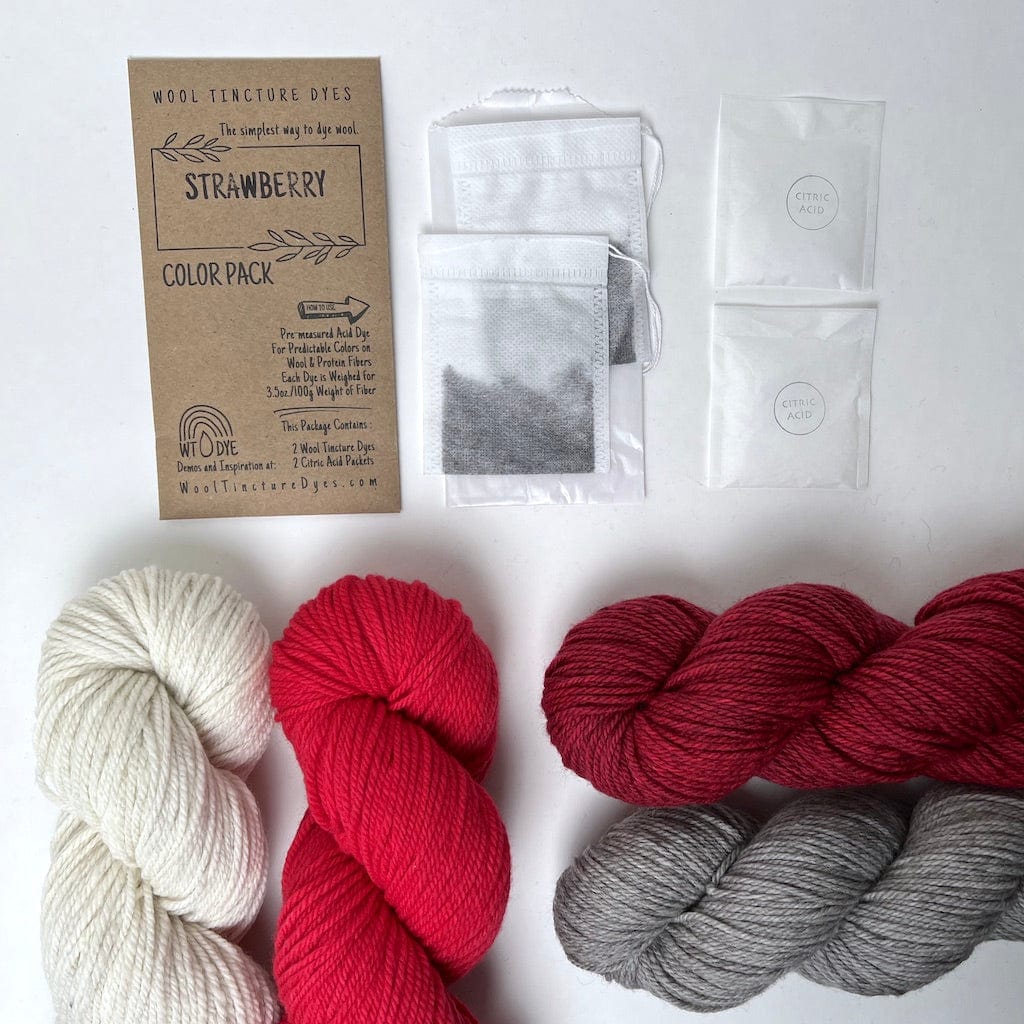 Wool Tincture Dyes - Dye Color Packet - Strawberry