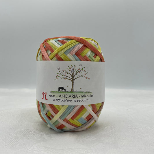 Eco-Andaria Yarn - Raffia Style Tape Yarn - Mix Color #264
