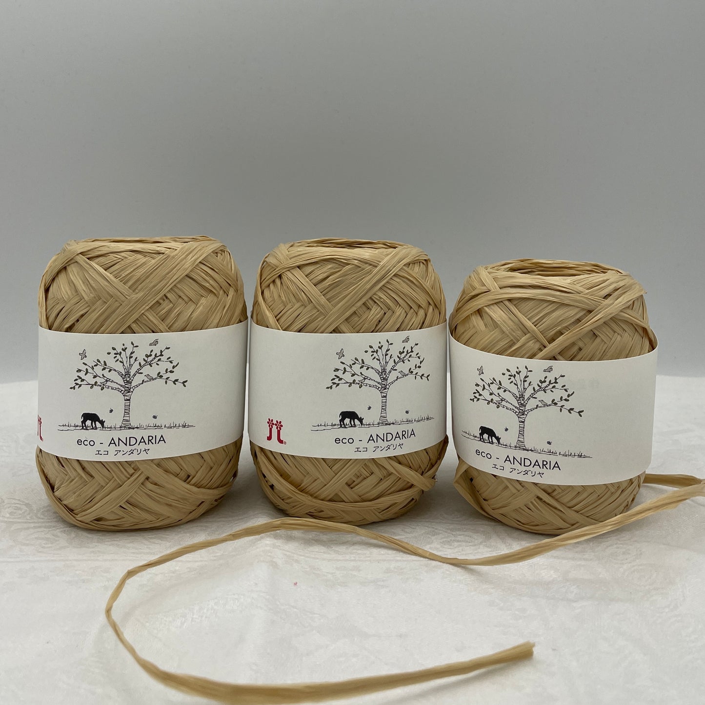 Eco-Andaria Yarn - Raffia Style Tape Yarn -Natural #23