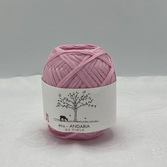 Eco-Andaria Yarn - Raffia Style Tape Yarn - Pink #32