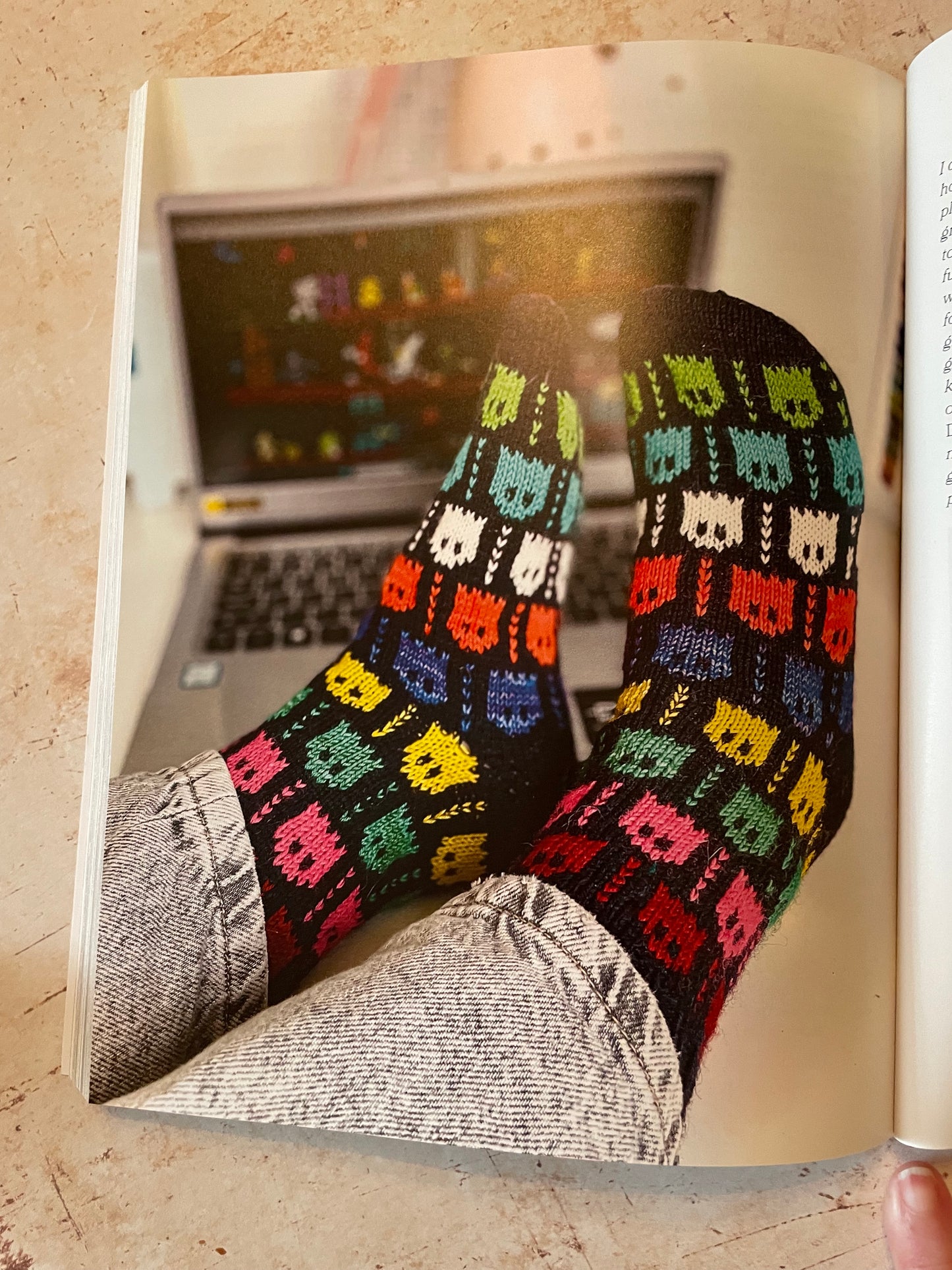 Colorful Pacman patterned socks