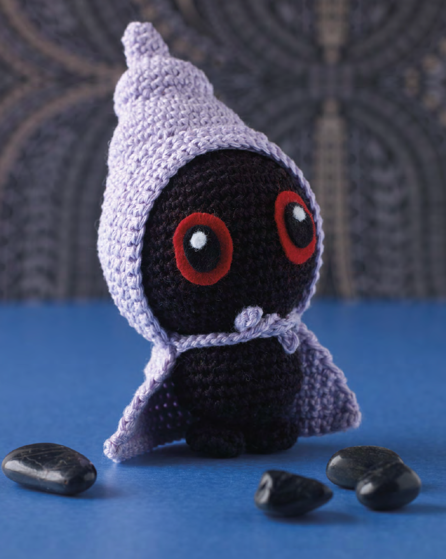 black amigurumi monster