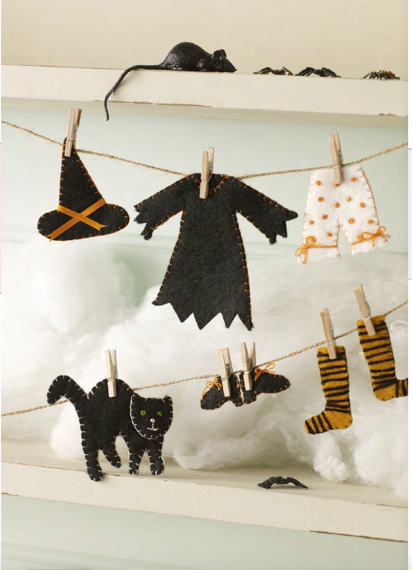 felt witch decorations