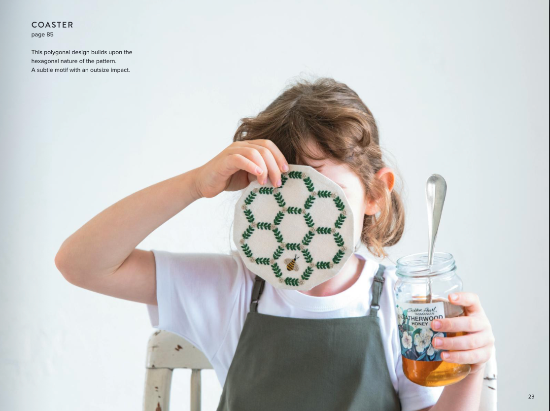 Able embroidered coaster