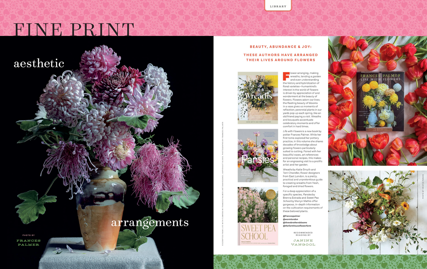 various examples of floral arrangements