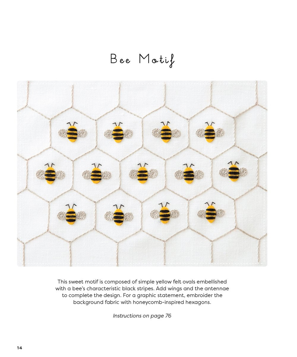 embroidery and felt bees