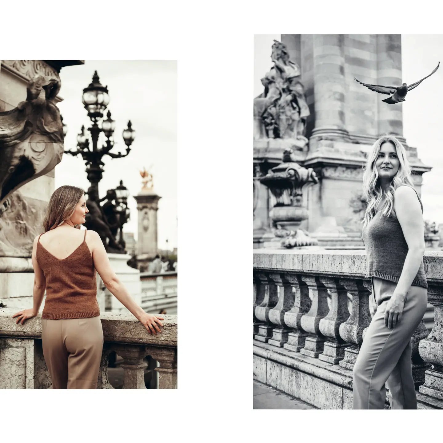 caramel brown knit camisole