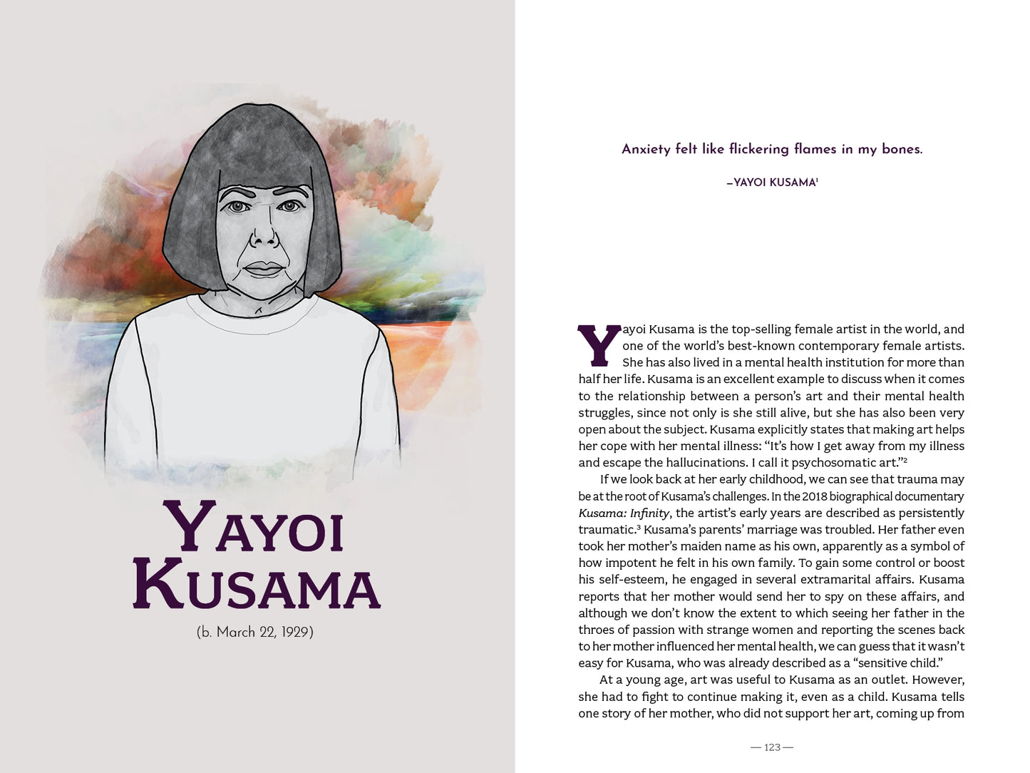 Yayoi Kusama drawing