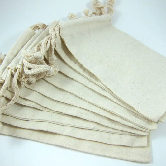 100% Cotton Drawstring Bag - 3"x5"