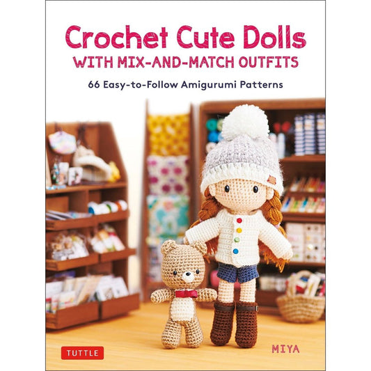 crochet doll and teddy bear