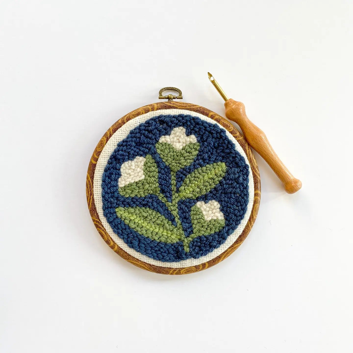 Punch Needle Kit - Blue Floral