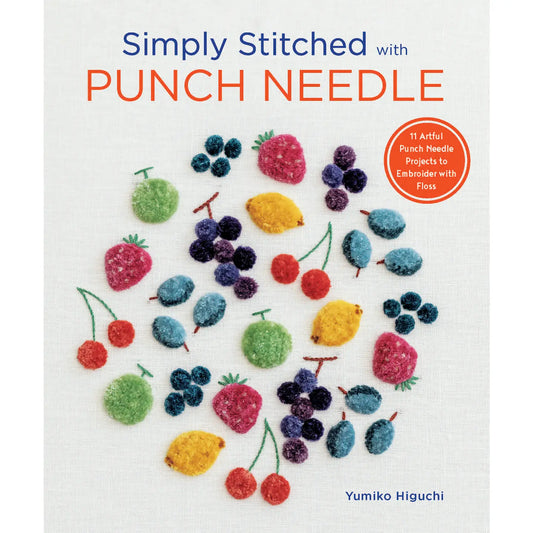 Book Cover with Punch Needle Fruit