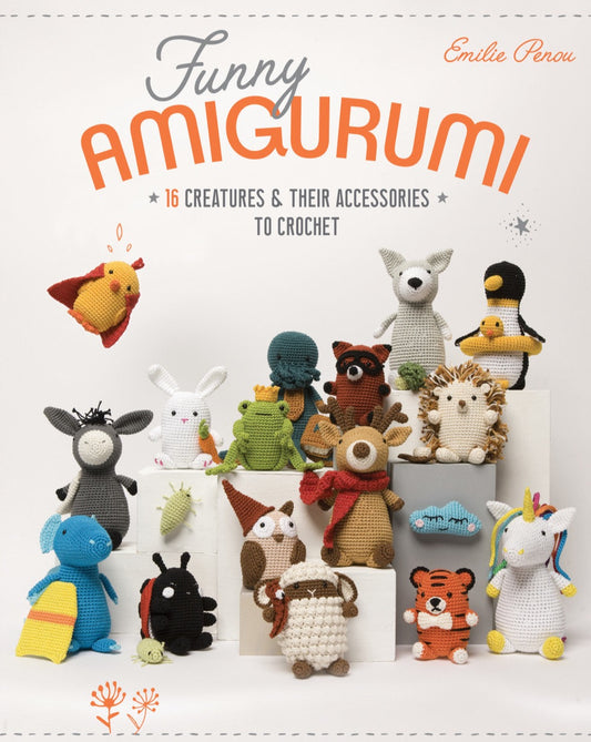 funny amirgurumi animals on book cover