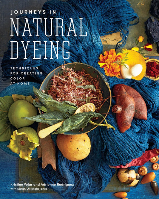 Indigo dyed yarn and other plant materials for natural dyeing