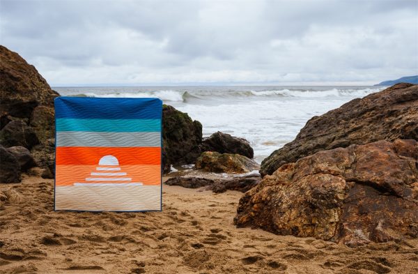 beach sunset quilt