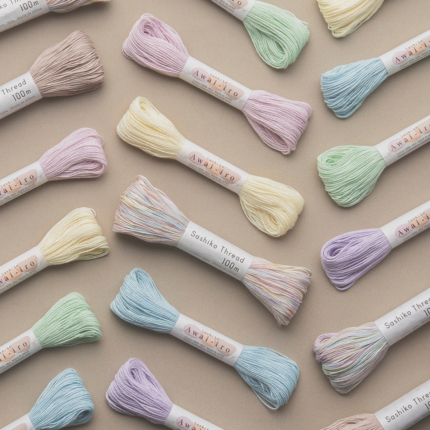 Sashiko Thread - Awai Iro - Pale Tones- Lemon Chiffon