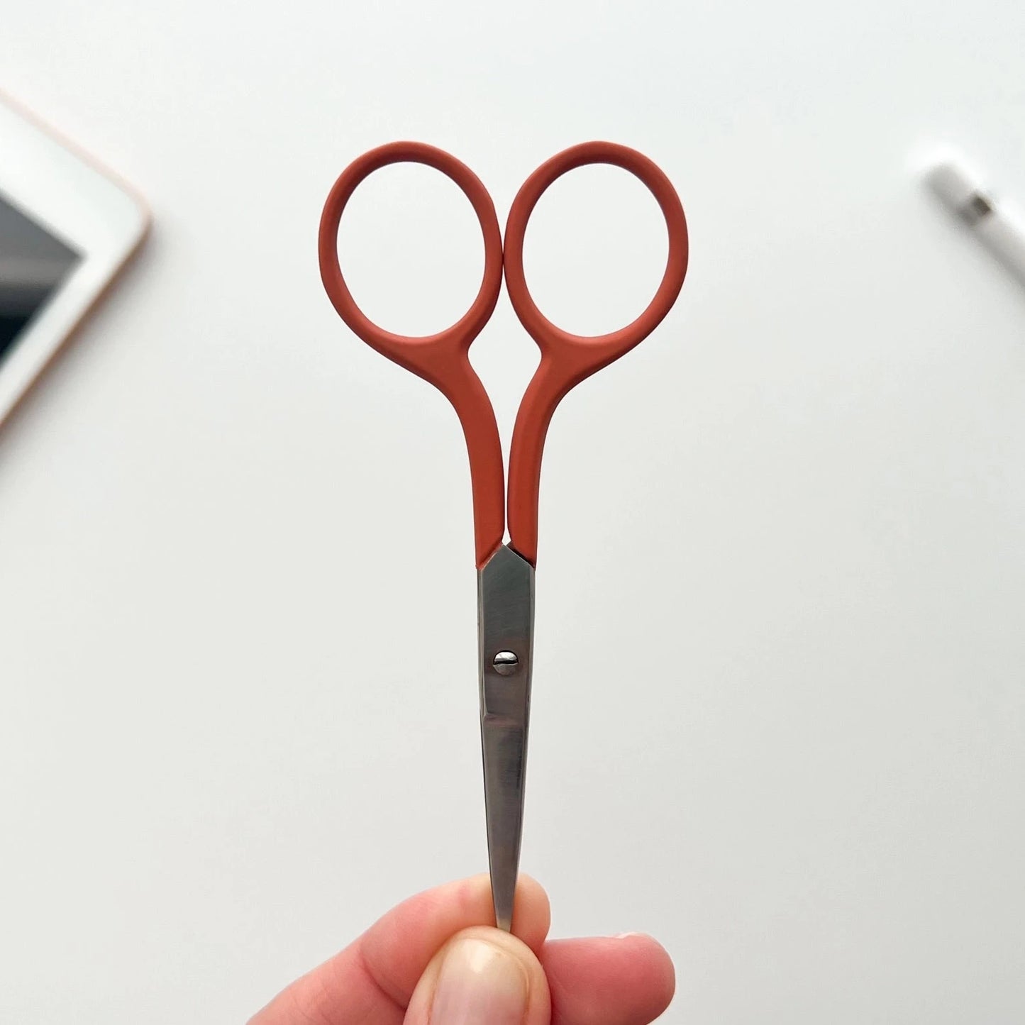 red clay embroidery scissors