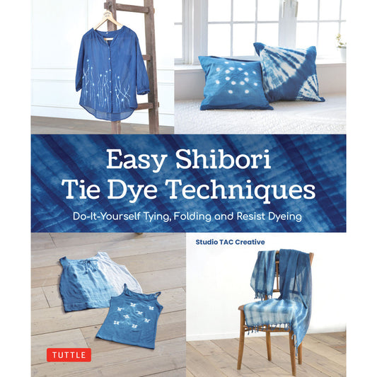 Blue and white shibori dyed garments