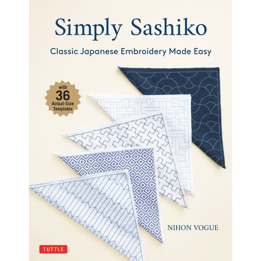 sashiko napkins in blue and white