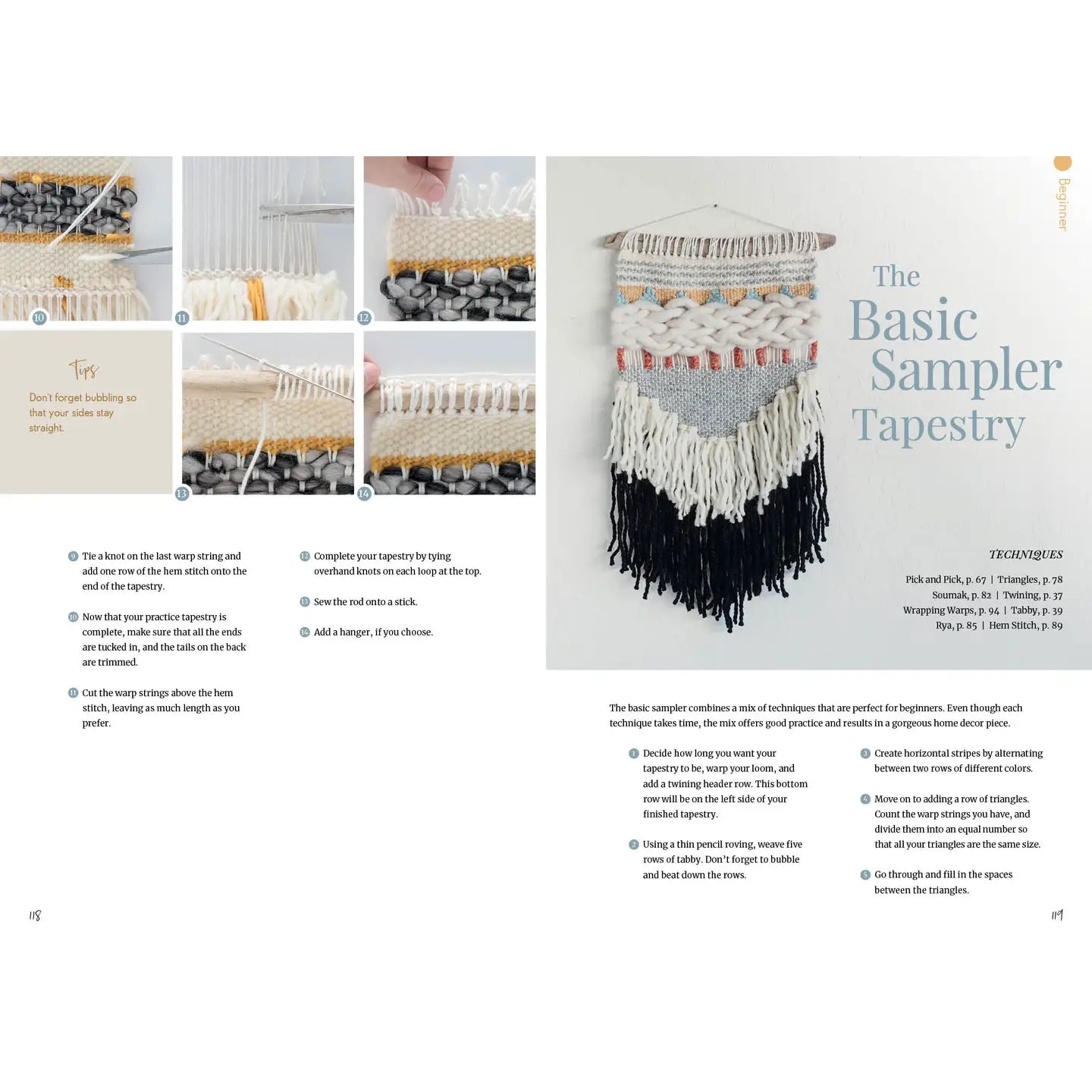 weaving a basic sampler tapster