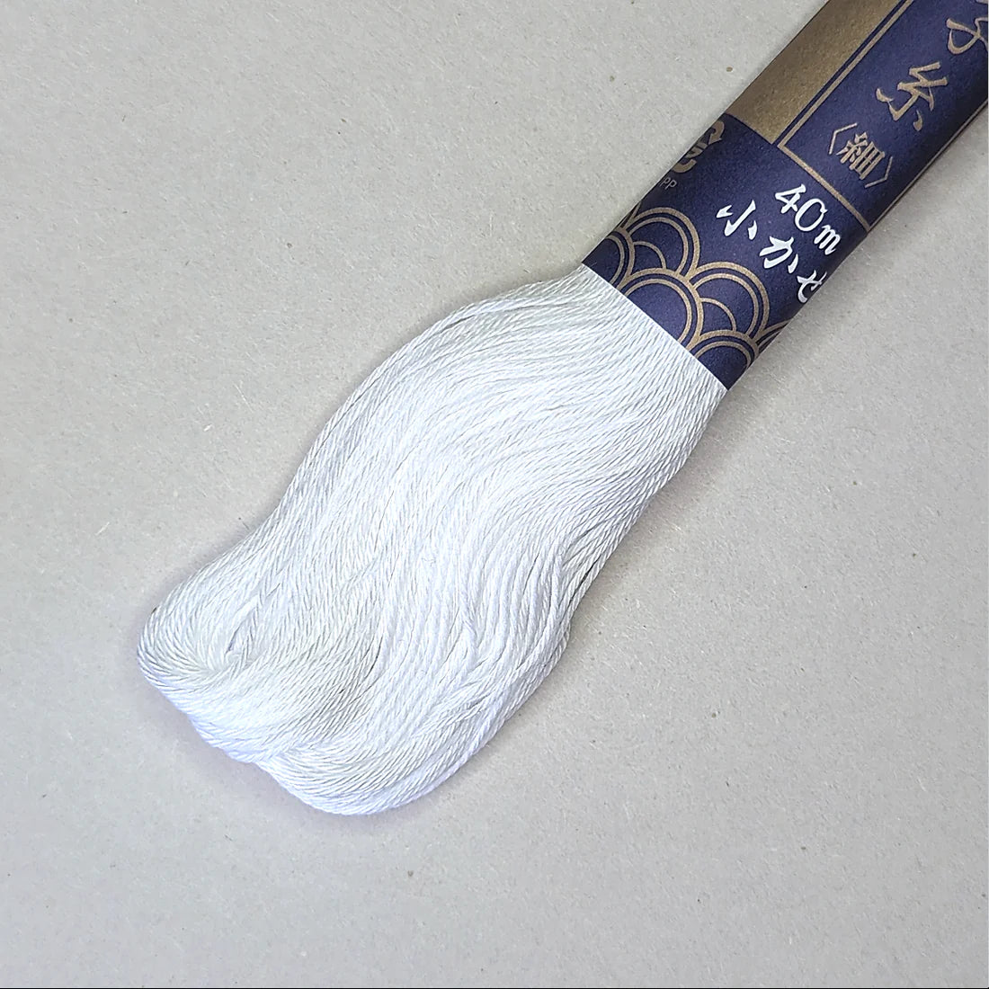 white sashiko skein