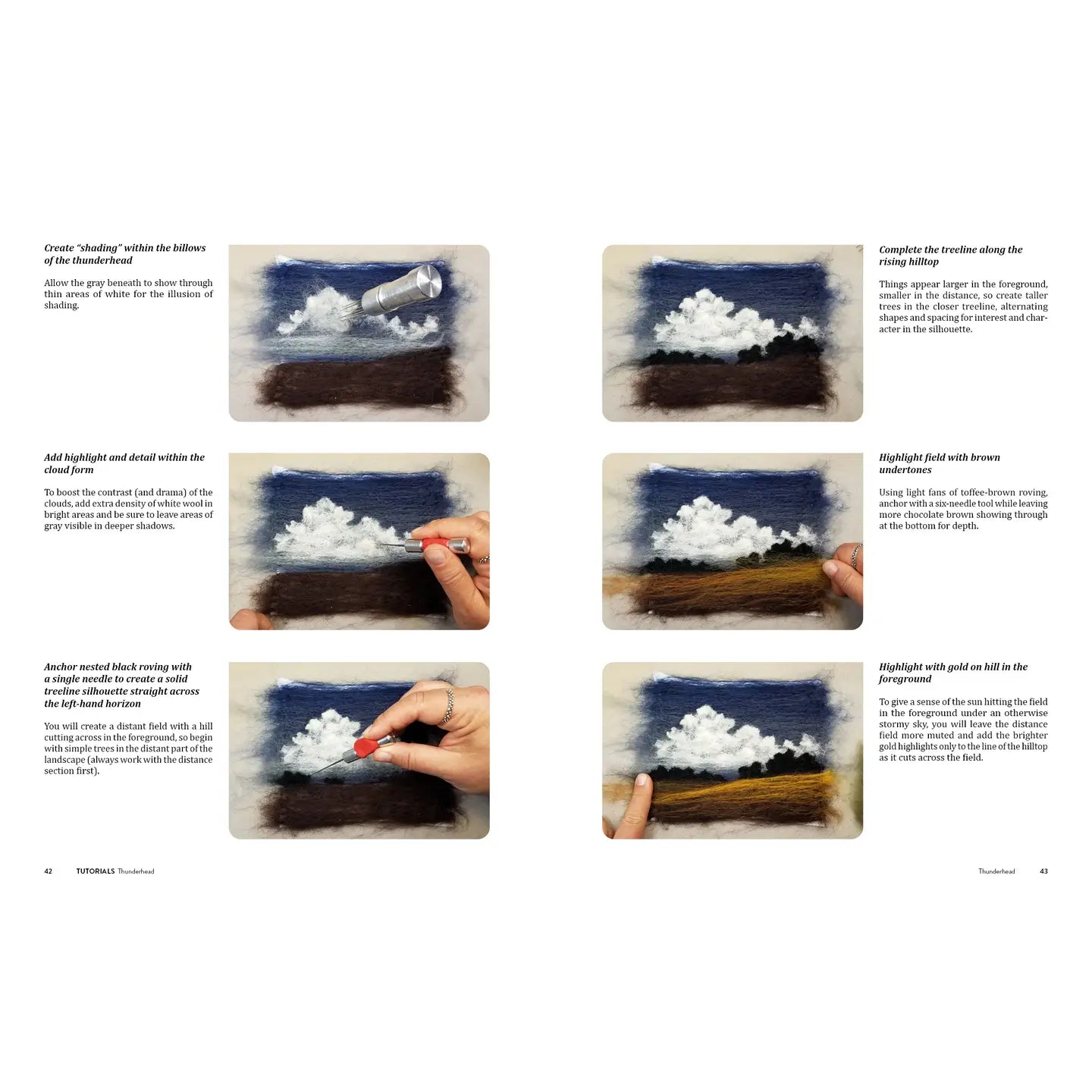 steps to make a white cloud landscape