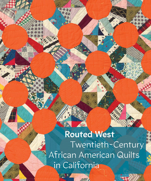 a colorful patchwork quilt on a book cover
