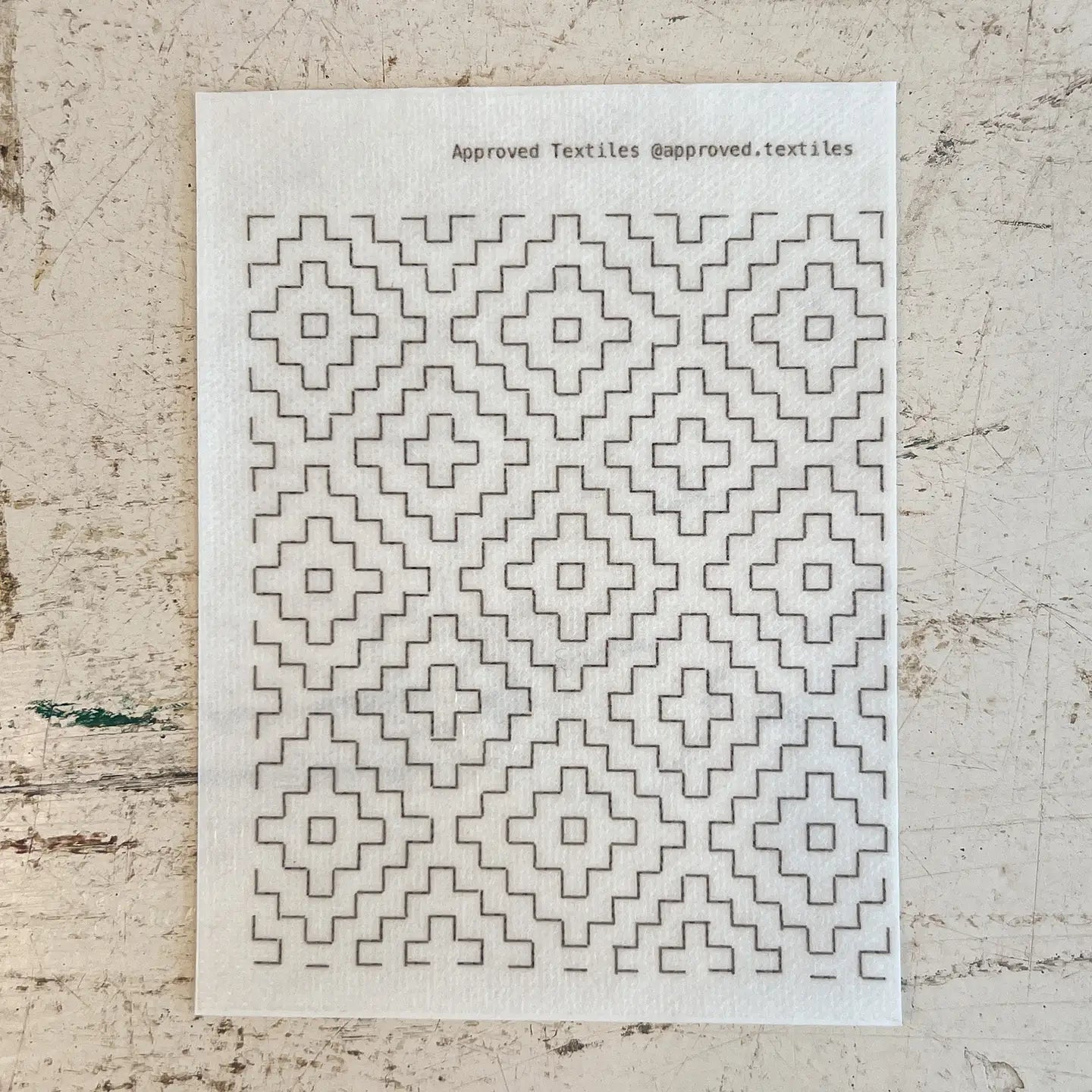 Textile pattern design on a textured surface