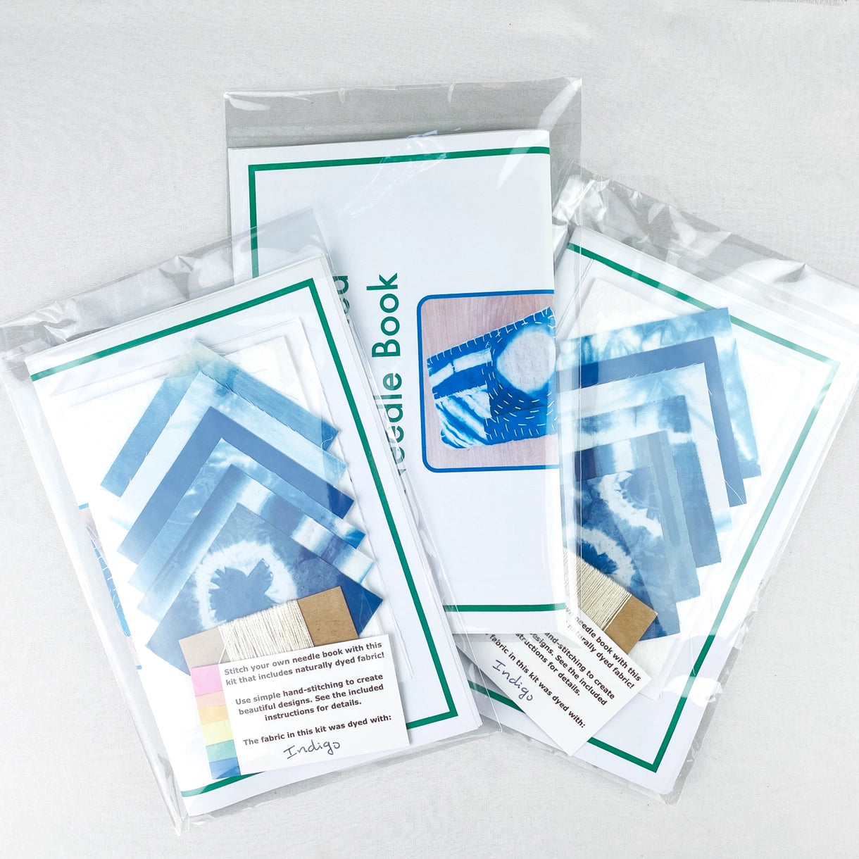 Boro Sewing Kit with Natural Dyed Indigo Fabric