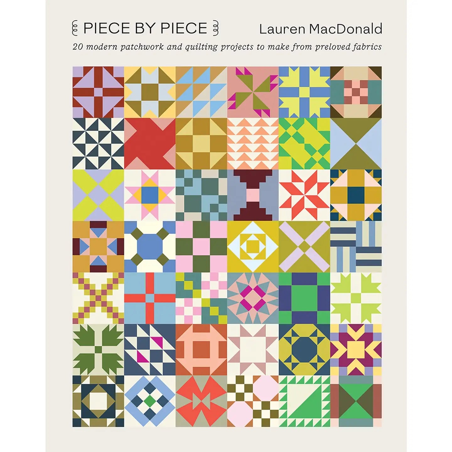 Many colorful patchwork quilt blocks