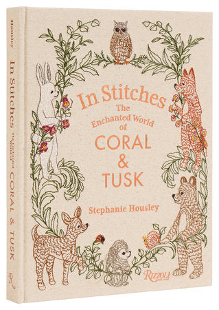 Embroidered animals on a book cover