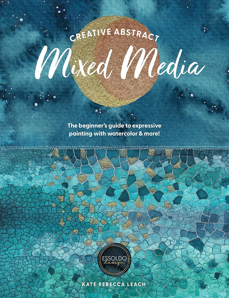 Book cover of 'Creative Abstract Mixed Media' with artistic design elements.