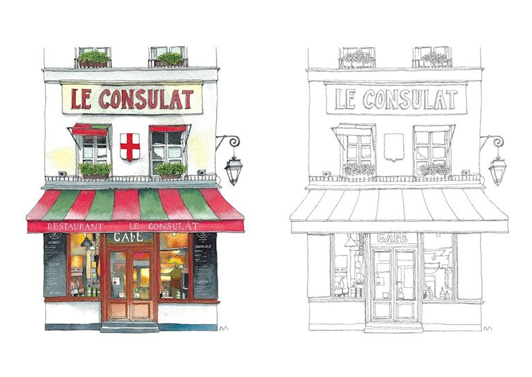 Urban Anna Coloring Book: Enchanting Shopfronts From Around the World