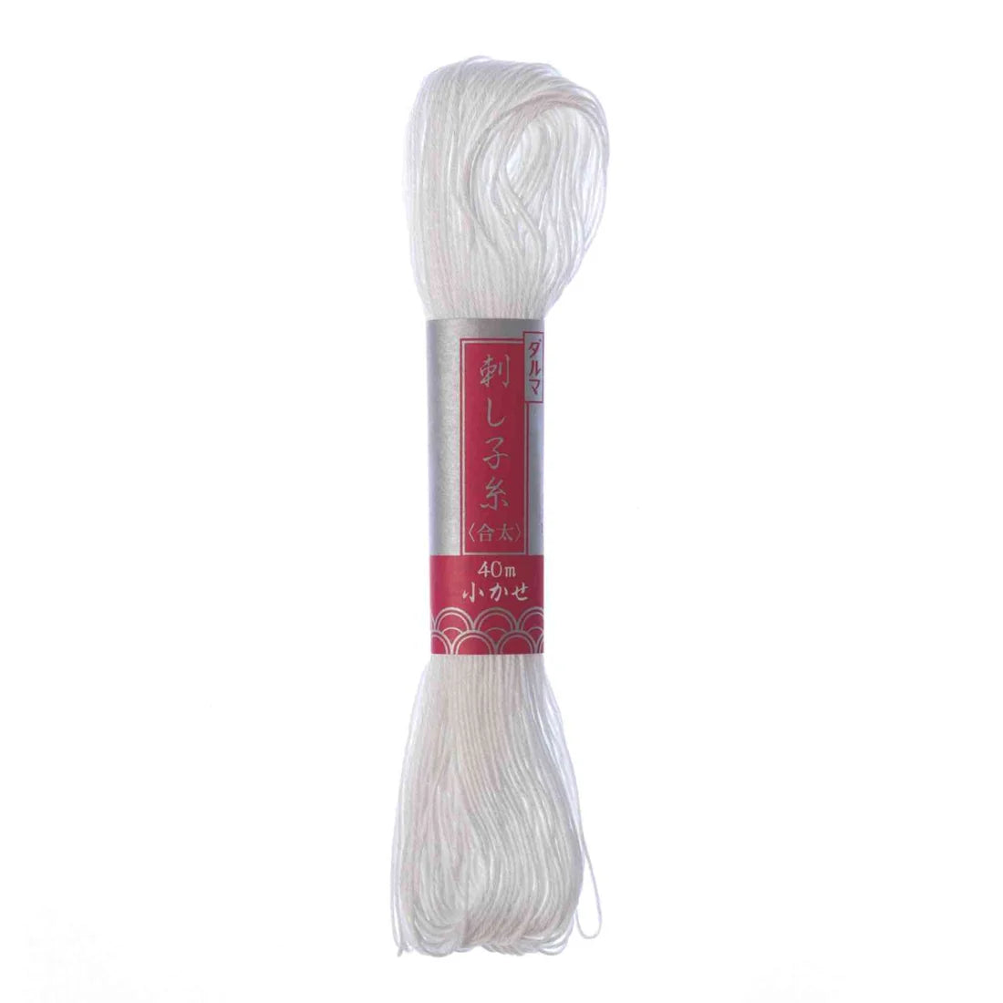a skein of thick sashiko floss in white