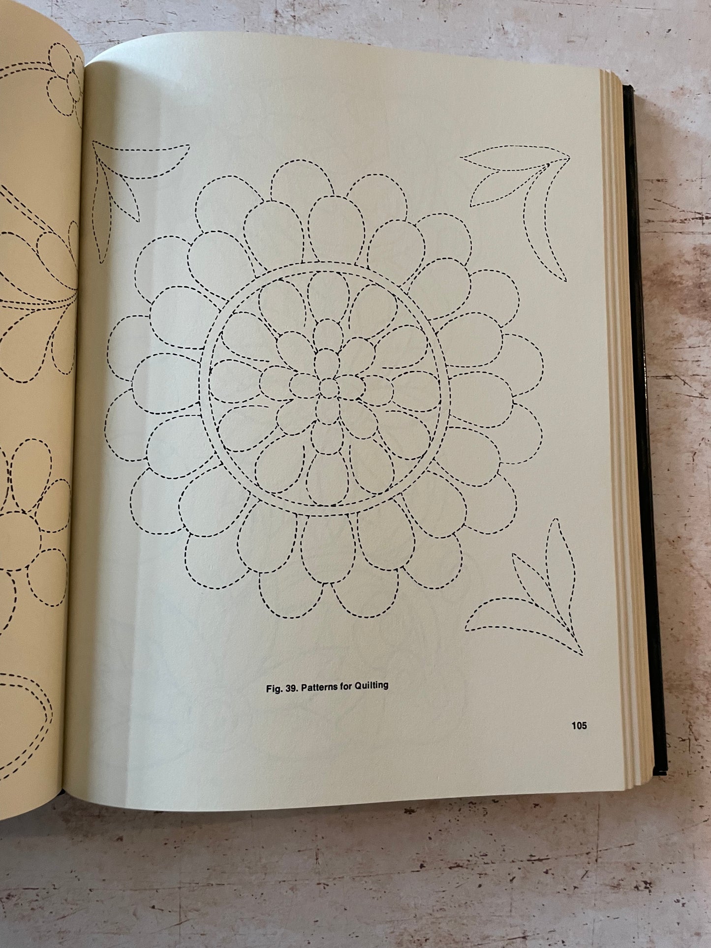 a floral quilting design