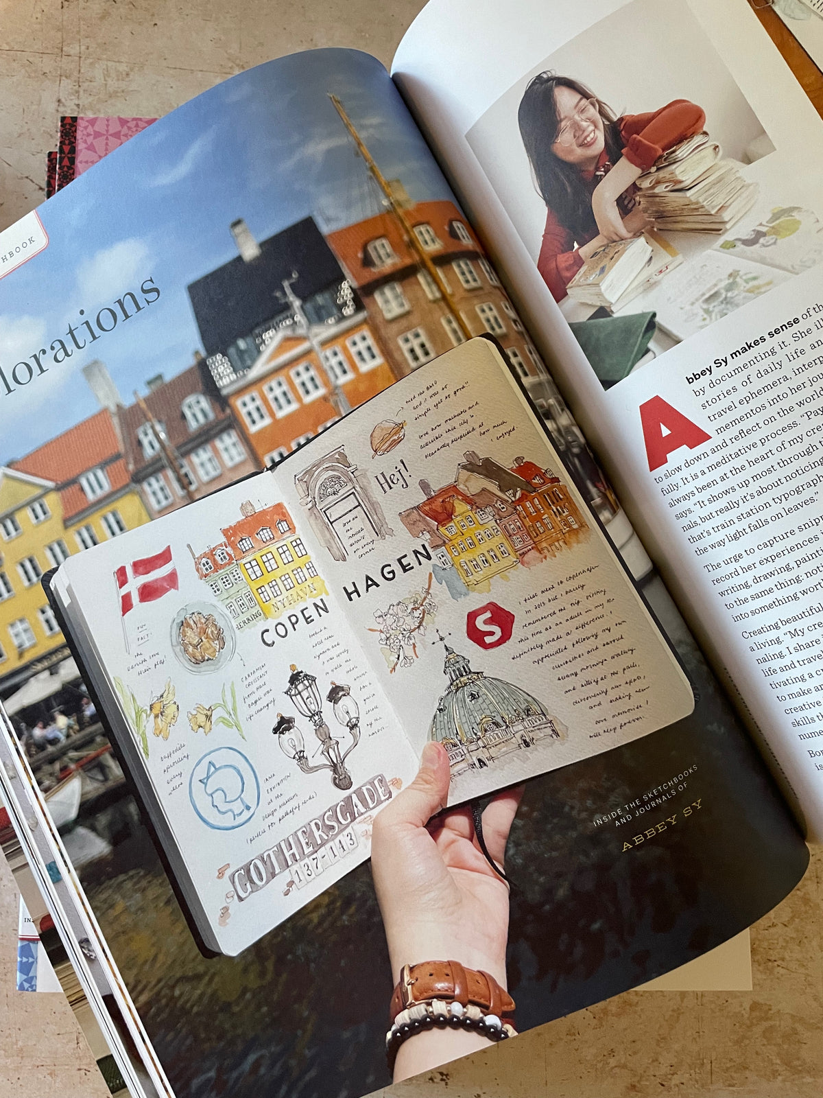 a journal page from a trip to Copenhagen