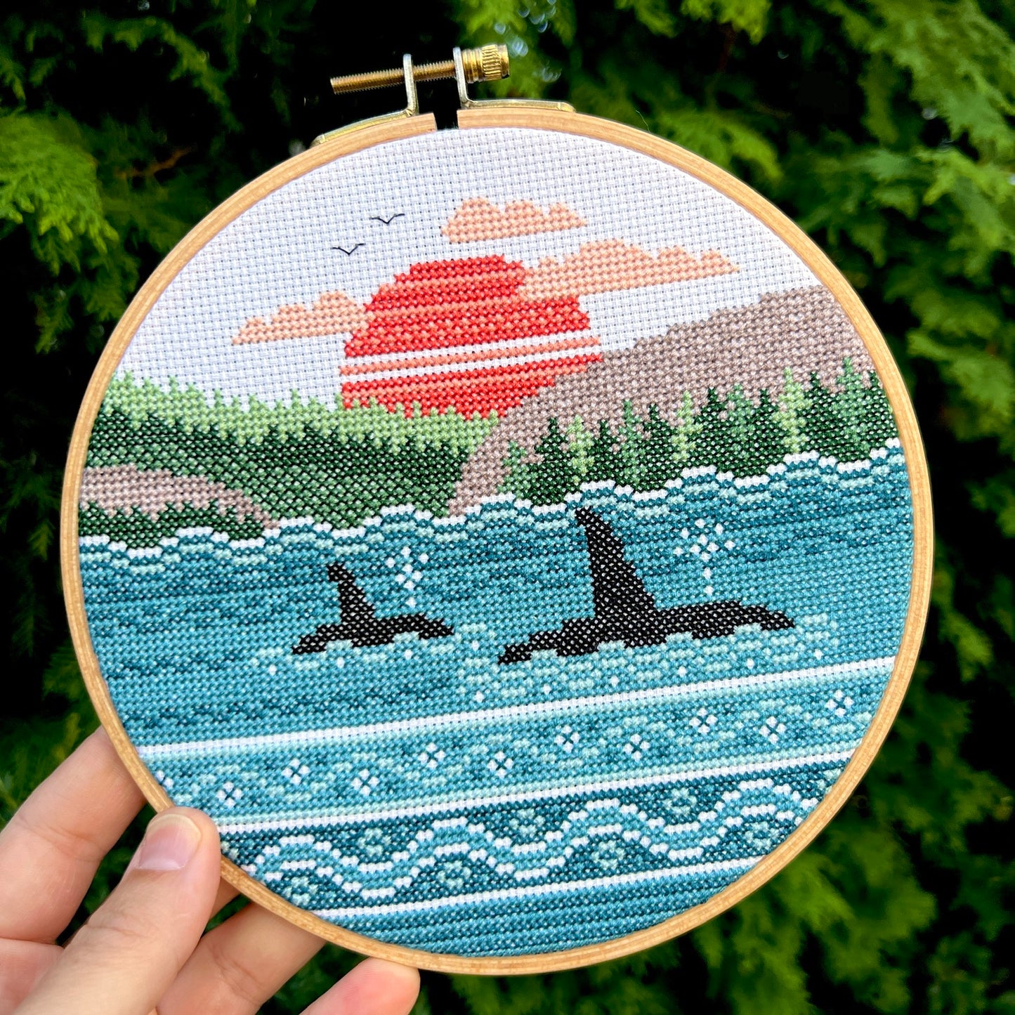 Orca Bay - Cross Stitch Embroidery Kit