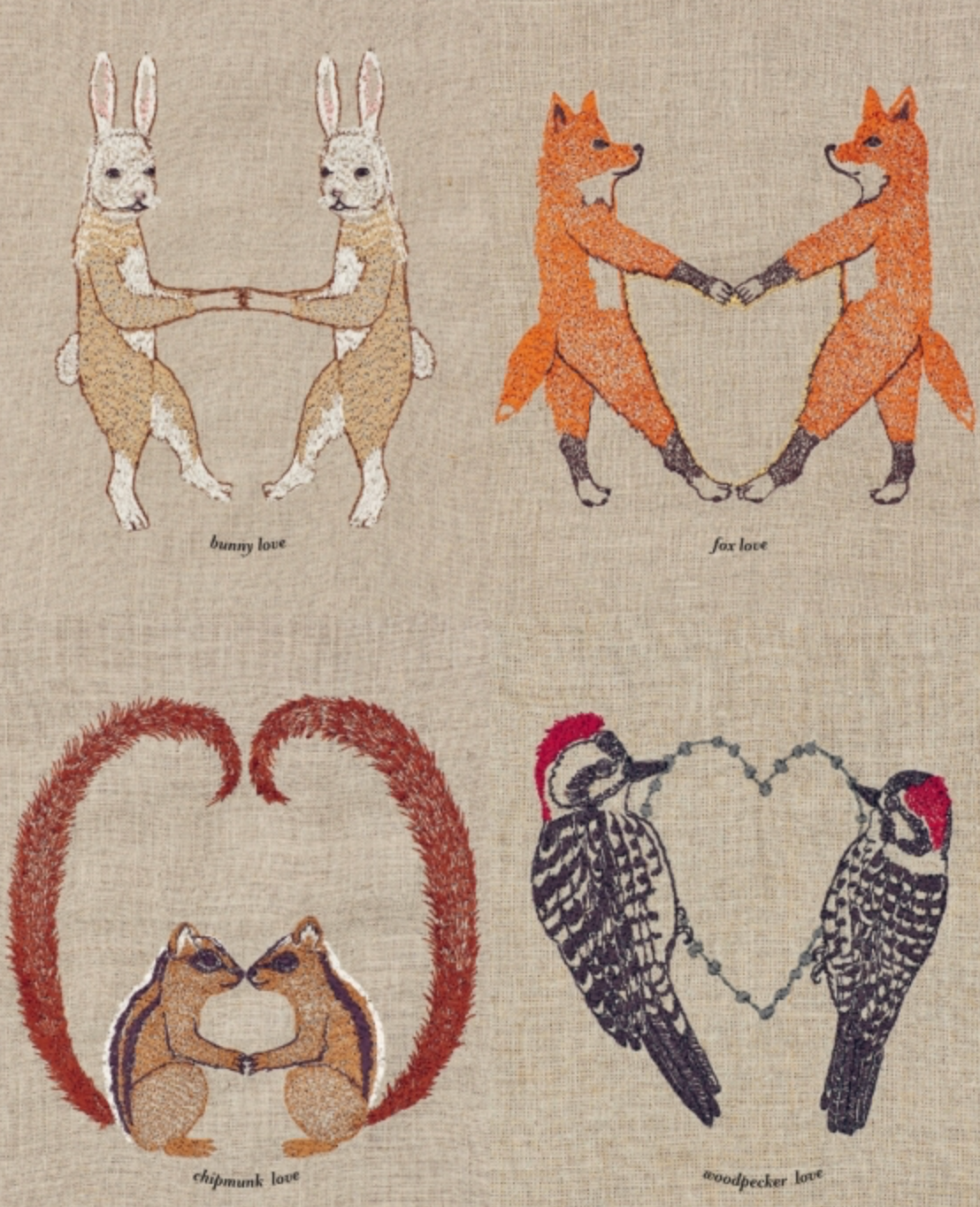 aembroidered animal pairs