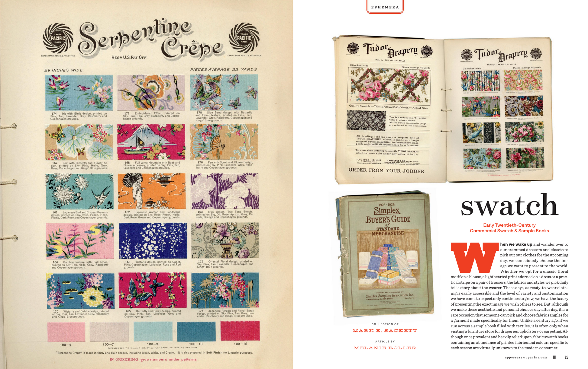 early 20th century fabric swatch card
